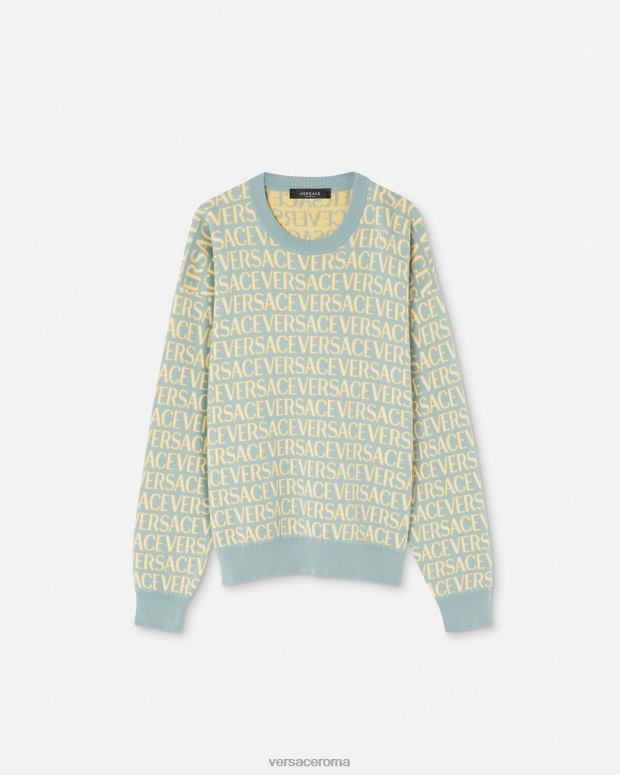 esso Versace uomini maglione interamente lavorato a maglia stampa JT08Z1325 vestiario