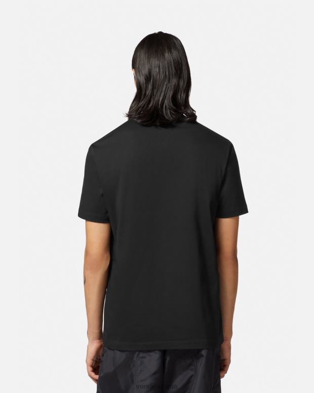 esso Versace uomini T-shirt con logo la maschera nero JT08Z1385 vestiario