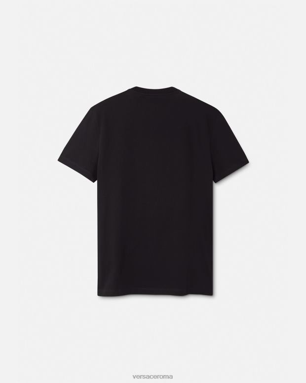 esso Versace uomini T-shirt con logo medusa nero JT08Z1397 vestiario