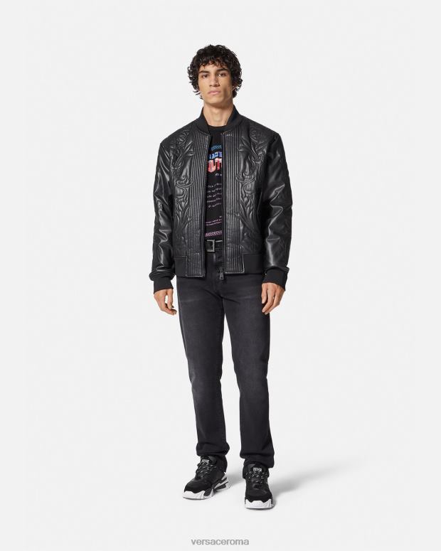 esso Versace uomini maglietta con logo di garanzia nero JT08Z2368 vestiario