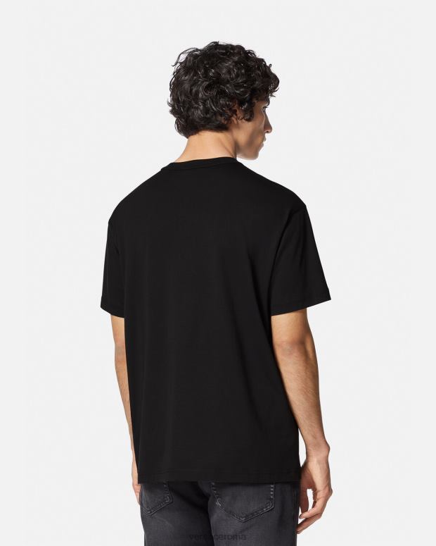 esso Versace uomini maglietta con logo di garanzia nero JT08Z2368 vestiario