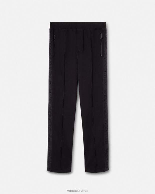 esso Versace uomini pantaloni della tuta con logo nero JT08Z2433 vestiario