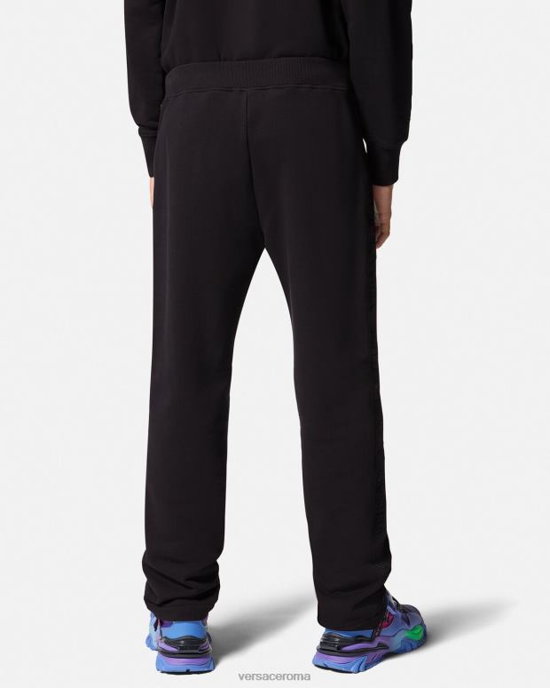esso Versace uomini pantaloni della tuta con logo nero JT08Z2433 vestiario