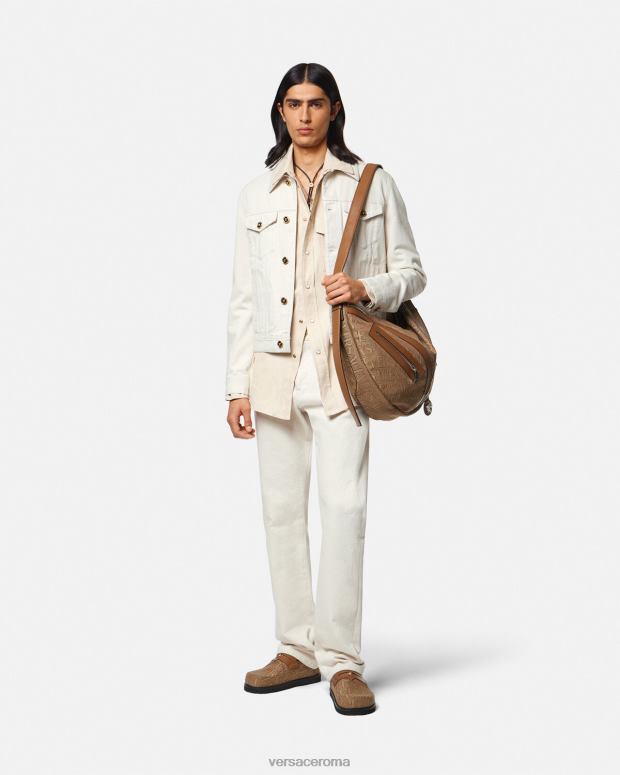 esso Versace uomini Jeans Biggie con Medusa bianco JT08Z1444 vestiario