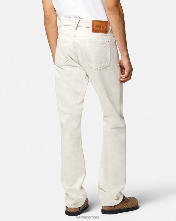 esso Versace uomini Jeans Biggie con Medusa bianco JT08Z1444 vestiario
