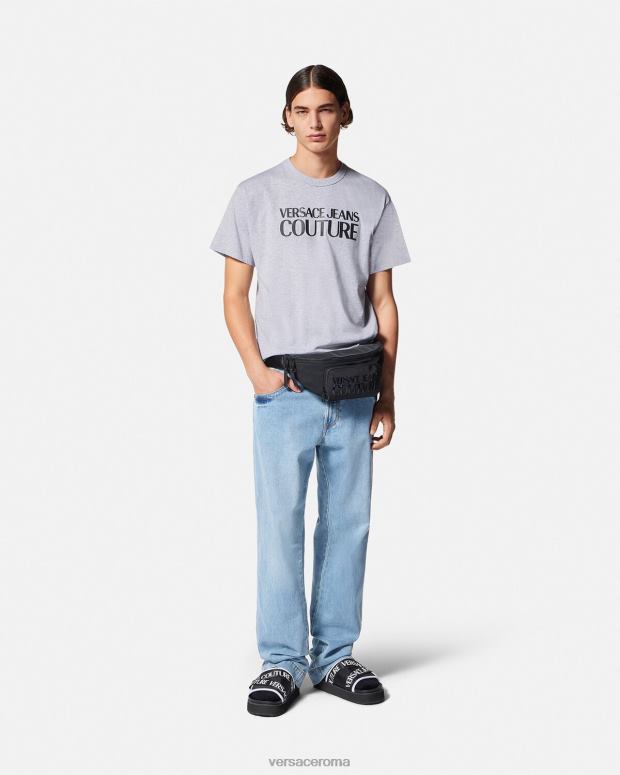 esso Versace uomini Jeans con cintura con logo blu JT08Z2420 vestiario