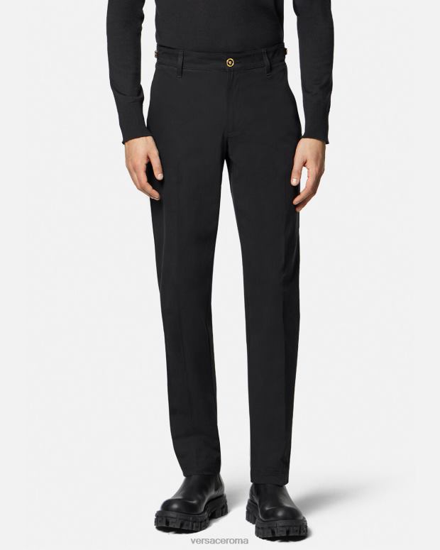 esso Versace uomini Pantaloni Biggie con Medusa nero JT08Z1443 vestiario