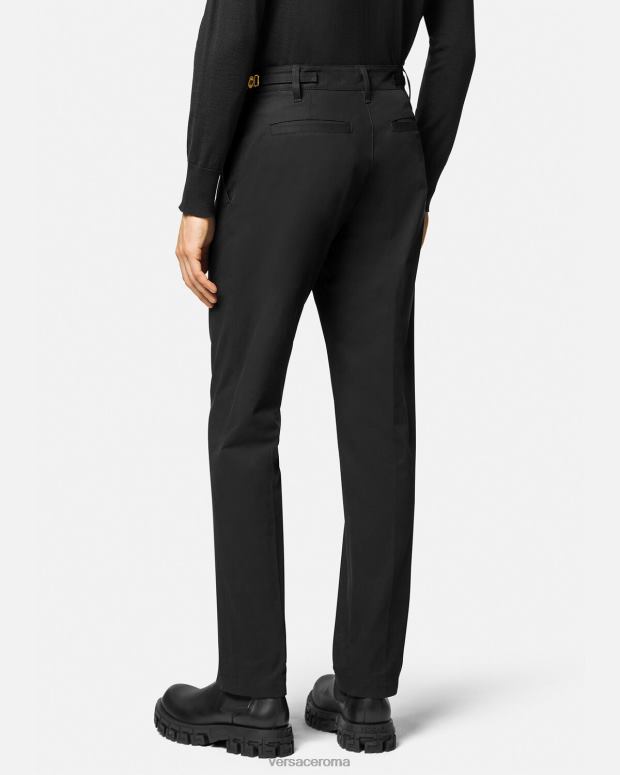 esso Versace uomini Pantaloni Biggie con Medusa nero JT08Z1443 vestiario
