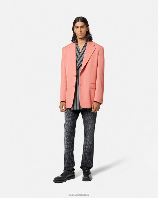 esso Versace uomini jeans integrali nero e stampa JT08Z1446 vestiario