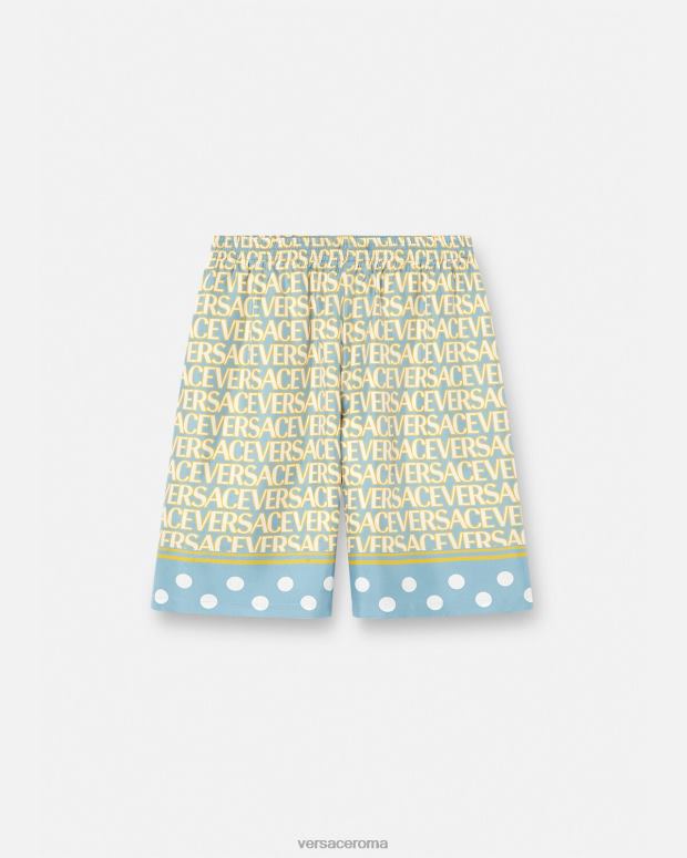 esso Versace uomini pantaloncini di seta all-over stampa JT08Z1438 vestiario