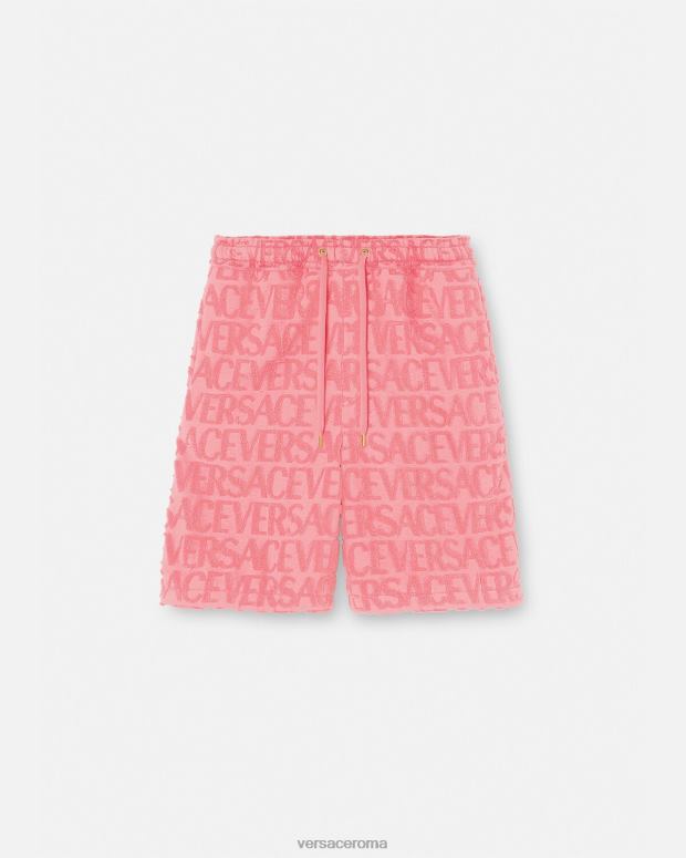 esso Versace uomini pantaloncini in spugna all-over rosa JT08Z1430 vestiario