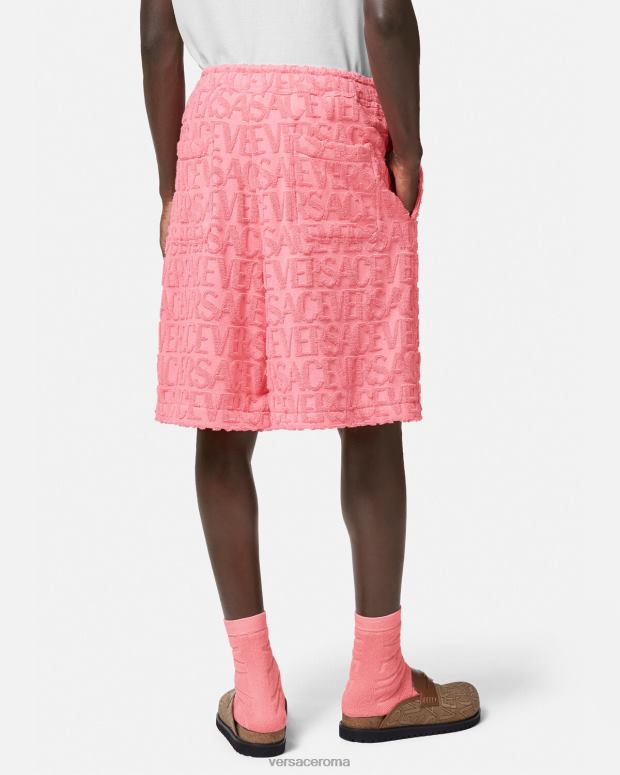 esso Versace uomini pantaloncini in spugna all-over rosa JT08Z1430 vestiario