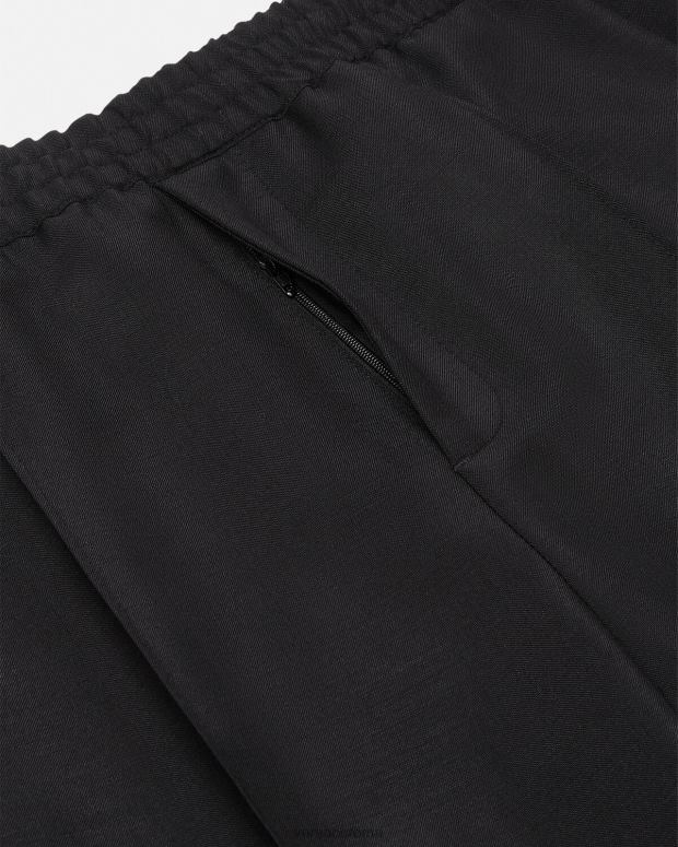 esso Versace uomini pantaloni jogger in misto mohair nero JT08Z1450 vestiario