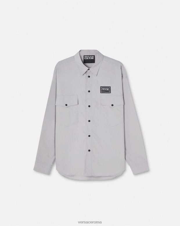 esso Versace uomini maglietta con logo numero pezzo nero e stampa JT08Z2400 vestiario