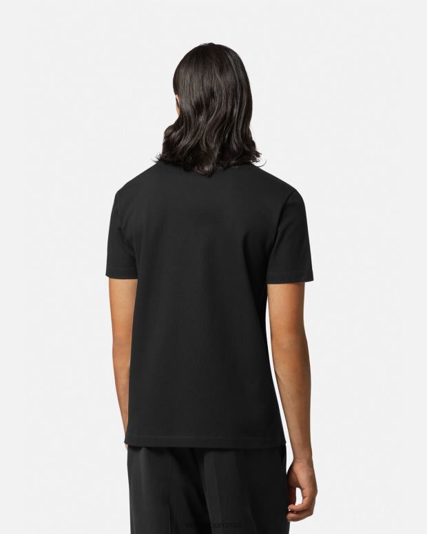 esso Versace uomini polo in maschera barocca nero JT08Z1389 vestiario